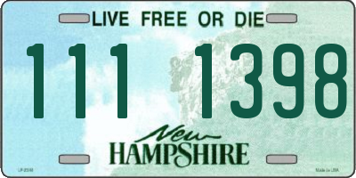 NH license plate 1111398