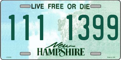 NH license plate 1111399