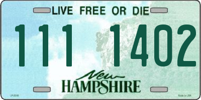 NH license plate 1111402