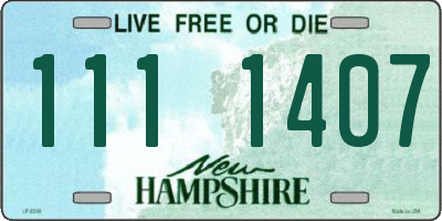 NH license plate 1111407
