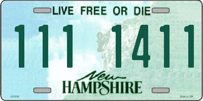 NH license plate 1111411