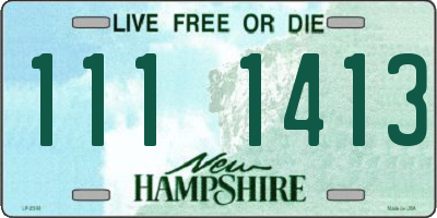 NH license plate 1111413