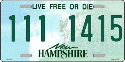 NH license plate 1111415