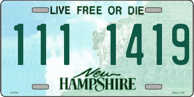 NH license plate 1111419