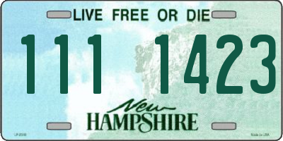 NH license plate 1111423