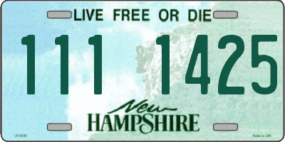 NH license plate 1111425