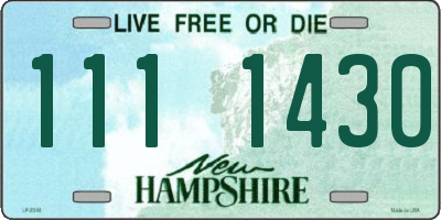 NH license plate 1111430