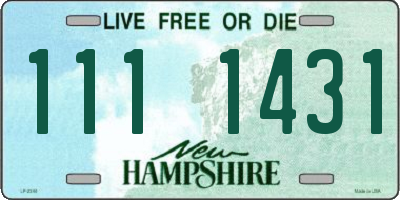 NH license plate 1111431