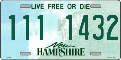 NH license plate 1111432