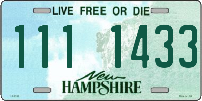 NH license plate 1111433