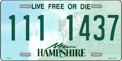NH license plate 1111437