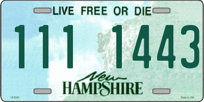 NH license plate 1111443