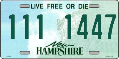 NH license plate 1111447