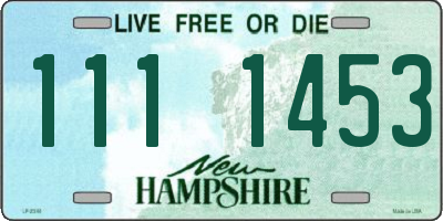 NH license plate 1111453