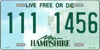 NH license plate 1111456