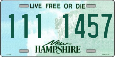 NH license plate 1111457