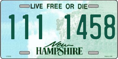 NH license plate 1111458
