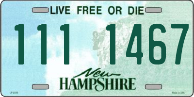 NH license plate 1111467