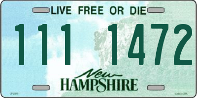 NH license plate 1111472