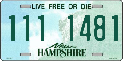 NH license plate 1111481
