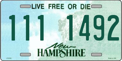NH license plate 1111492