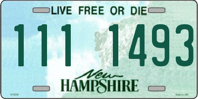 NH license plate 1111493