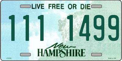 NH license plate 1111499