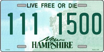 NH license plate 1111500