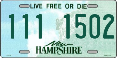 NH license plate 1111502