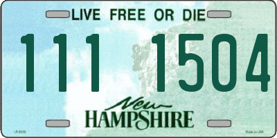 NH license plate 1111504