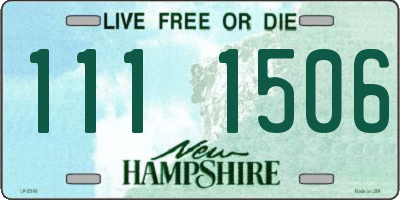 NH license plate 1111506