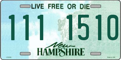 NH license plate 1111510