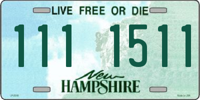 NH license plate 1111511