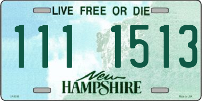 NH license plate 1111513