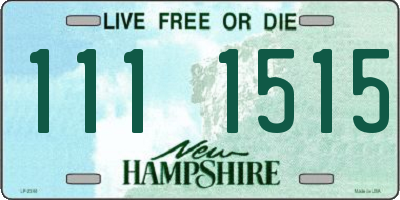 NH license plate 1111515