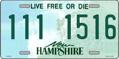 NH license plate 1111516