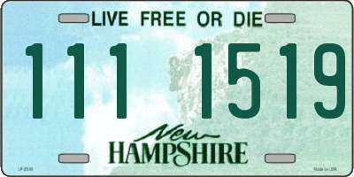NH license plate 1111519