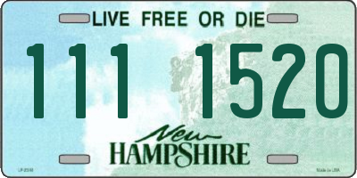 NH license plate 1111520
