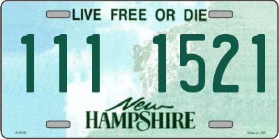 NH license plate 1111521