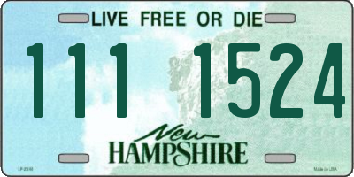 NH license plate 1111524