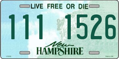 NH license plate 1111526