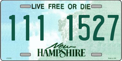 NH license plate 1111527