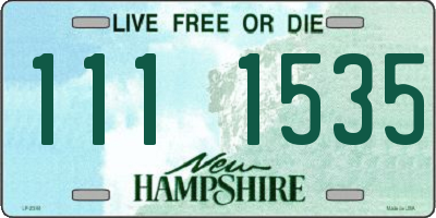 NH license plate 1111535