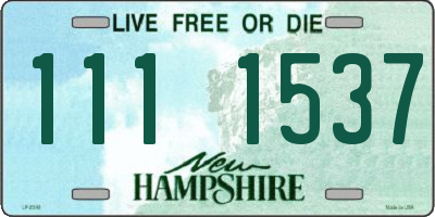 NH license plate 1111537