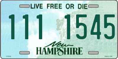 NH license plate 1111545