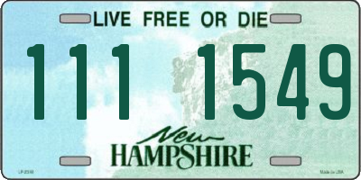 NH license plate 1111549