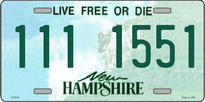 NH license plate 1111551