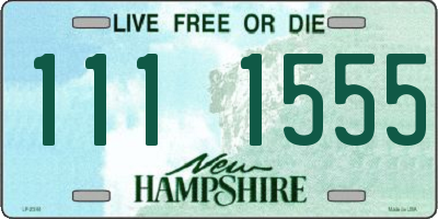 NH license plate 1111555