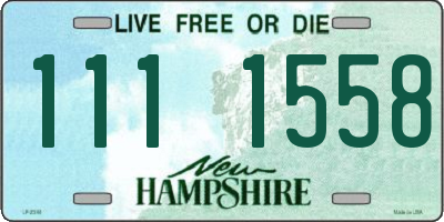 NH license plate 1111558