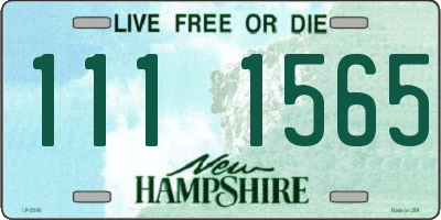 NH license plate 1111565
